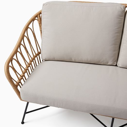 Palma Outdoor Rattan Loveseat (59") | West Elm (US)