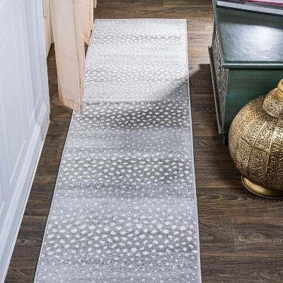 JONATHAN Y Antelope Modern Animal Light Gray/Cream 2 ft. x 8 ft. Runner Rug, Non-Shedding, Easy-Clean, Durable Synthetic Fibers | Target