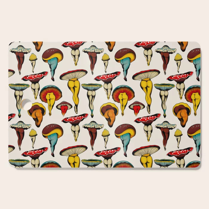 SEXY MUSHROOMS Cutting Board | Society6
