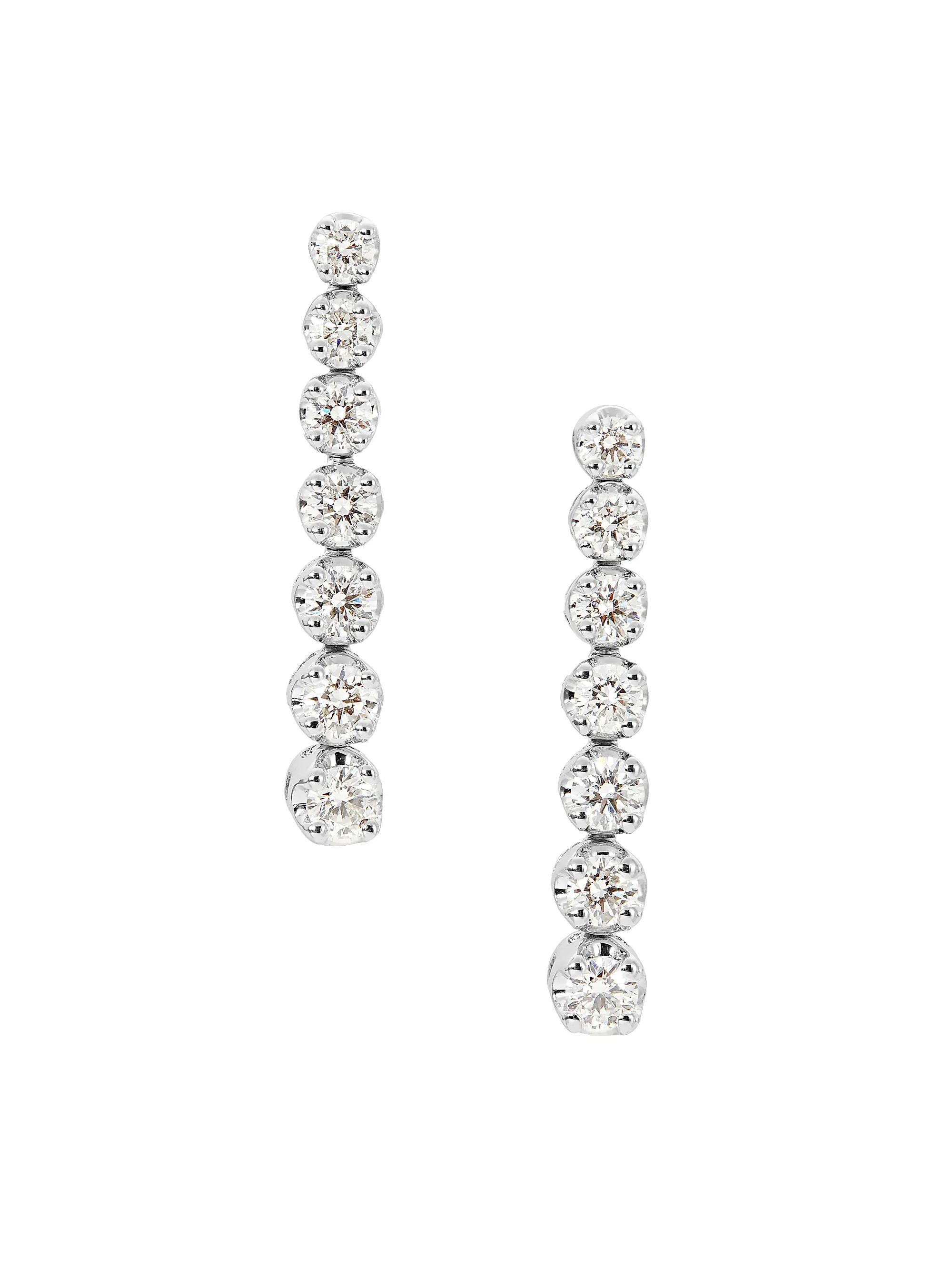 Saks Fifth Avenue Collection14K White Gold & 0.72 TCW Natural Diamond Drop Earrings | Saks Fifth Avenue