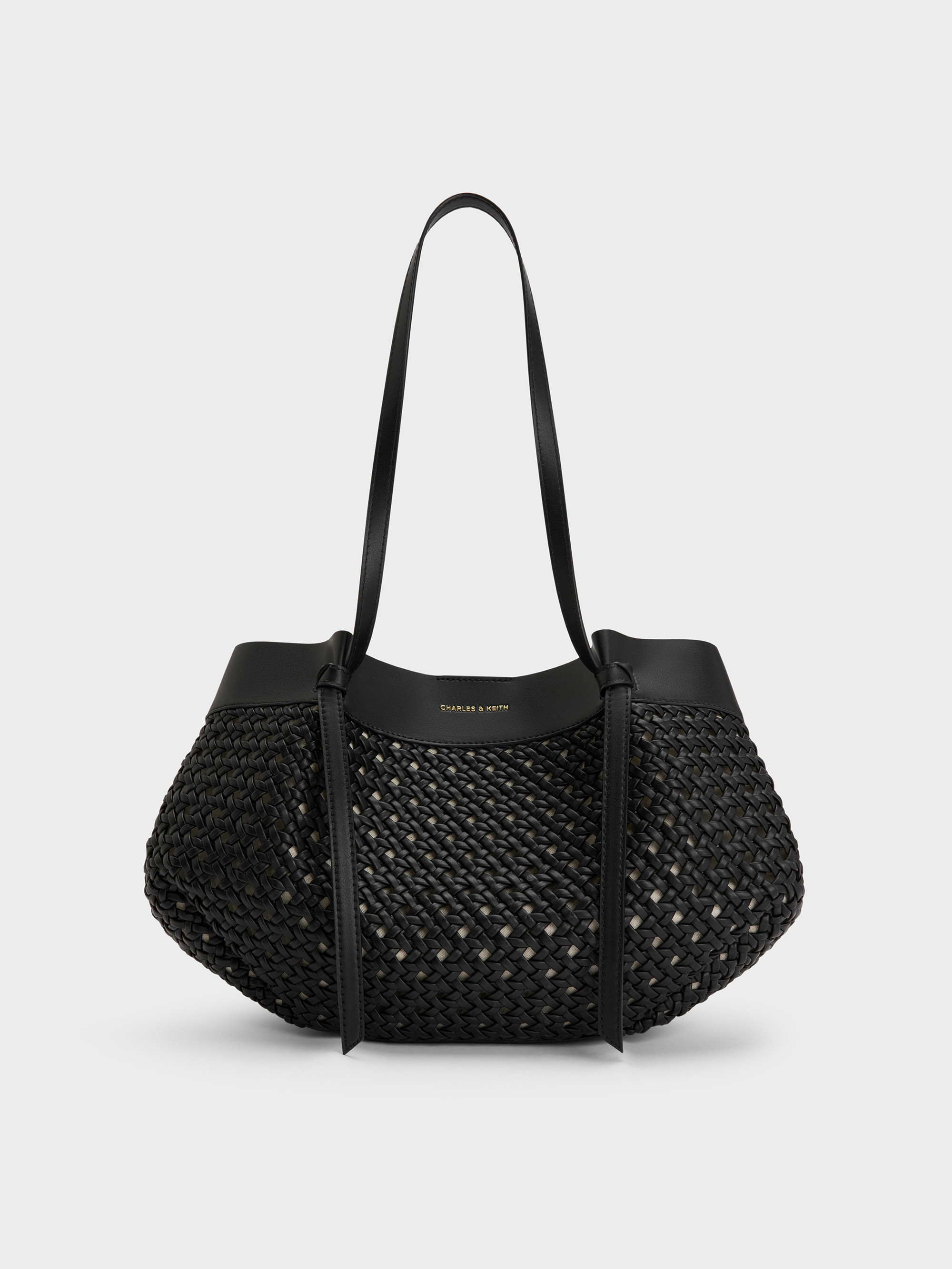 Black Calla Woven Tote Bag | CHARLES & KEITH | Charles & Keith EU
