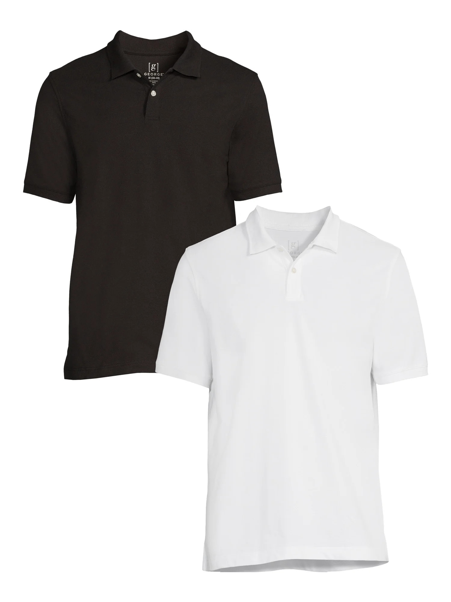 George Men’s Pique Polo Shirts, 2-Pack | Walmart (US)