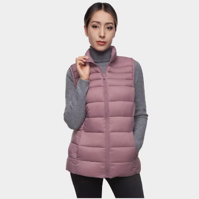 Rokka&Rolla Women's Quilted Puffer Vest-Mauve, size Small | Target