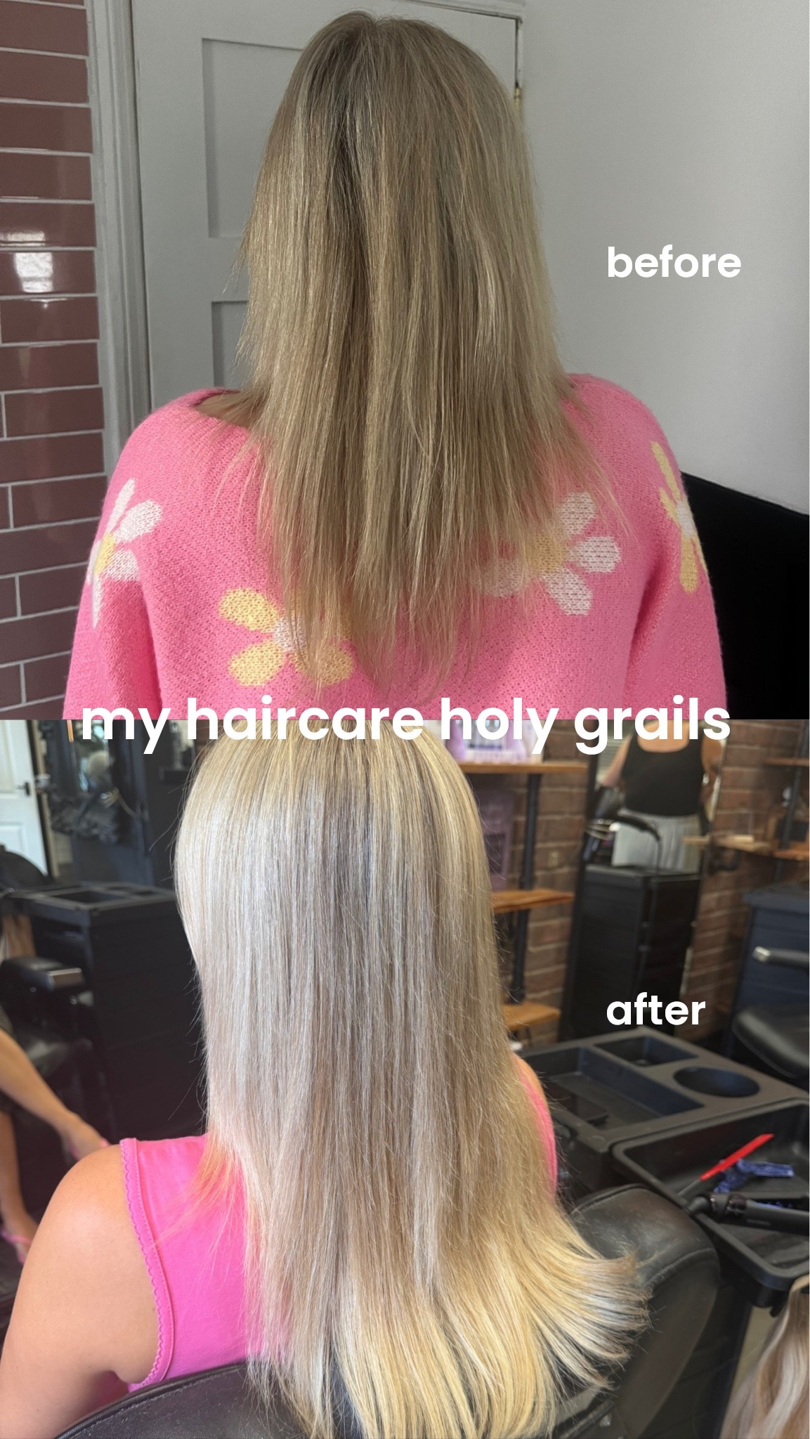 I’ve managed to grow and repair my blonde hair so much over the past few years by sticking to a solid routine with good quality products, linking them all below. I use this shampoo & conditioner everyday, and use the leave in treatment as a pre styling treatment. I also do hair masks once a week and have linked my favourites 🩷

#LTKuk #LTKbeauty #LTKluxury