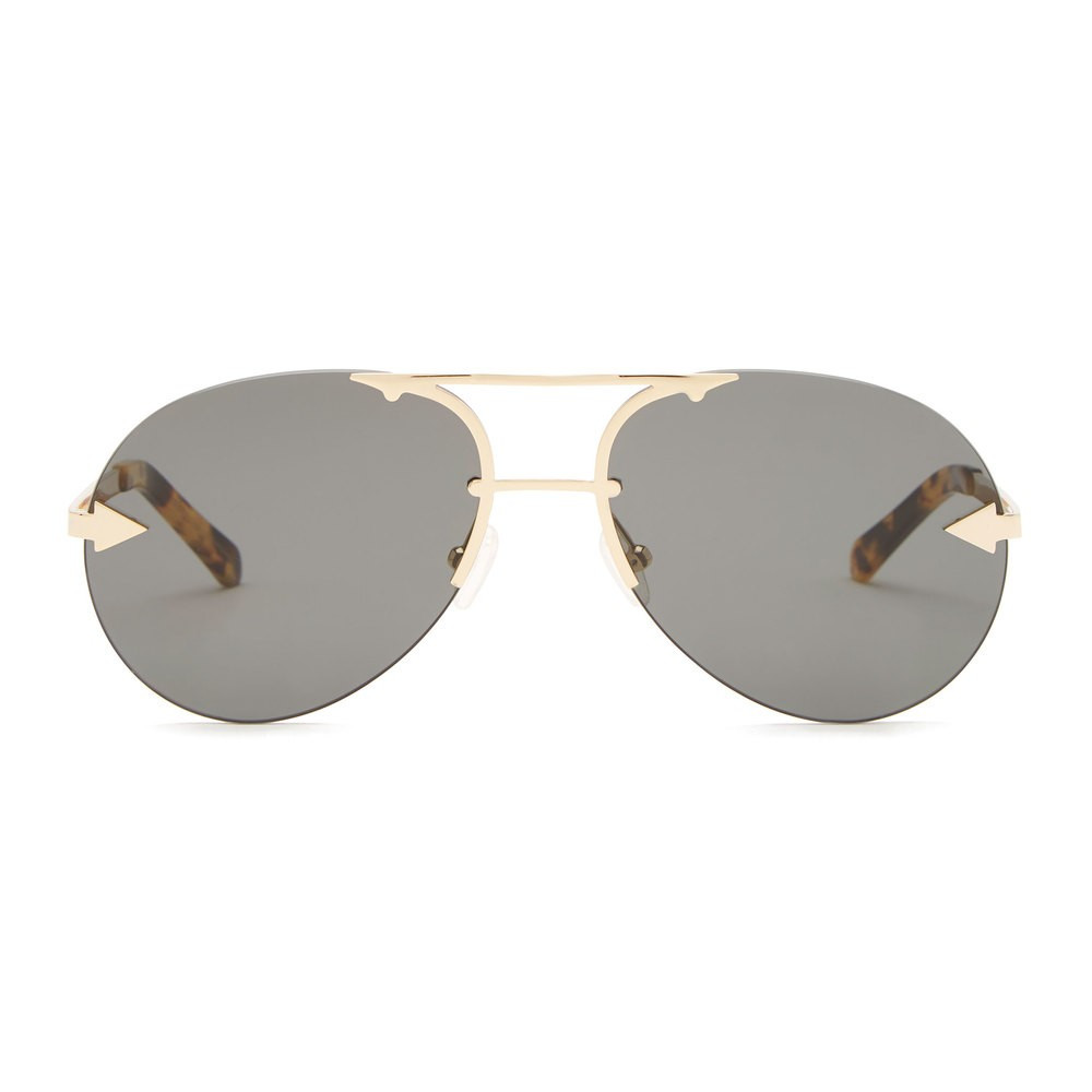 Karen Walker Love Hangover Aviator Sunglasses in Crazy Tort/Gold | goop