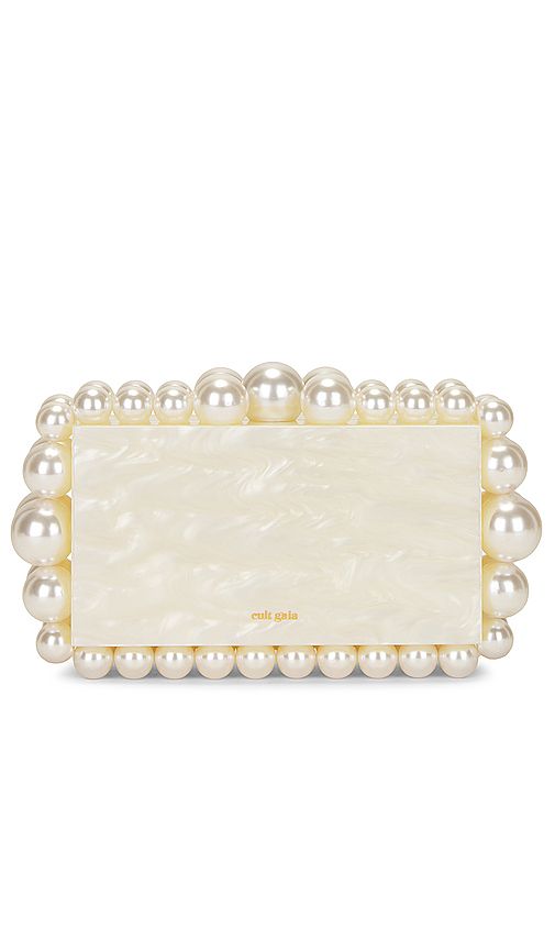 Cult Gaia Eos Box Clutch in Pearl - Ivory. Size all. | Revolve Clothing (Global)