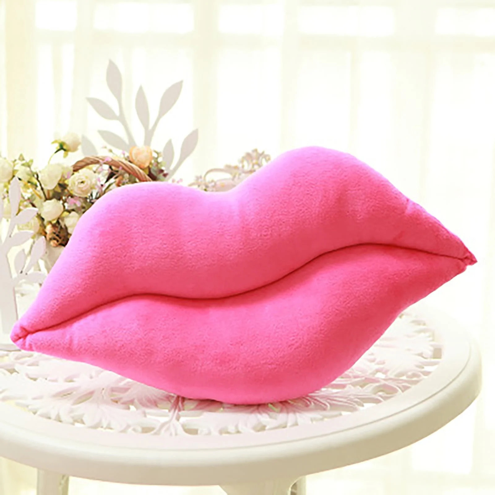 RnemiTe-amo Deals！Hot Pink 3D Lips Throw Pillows,Lips Pillows Decorative Throw Pillows，Kiss C... | Walmart (US)