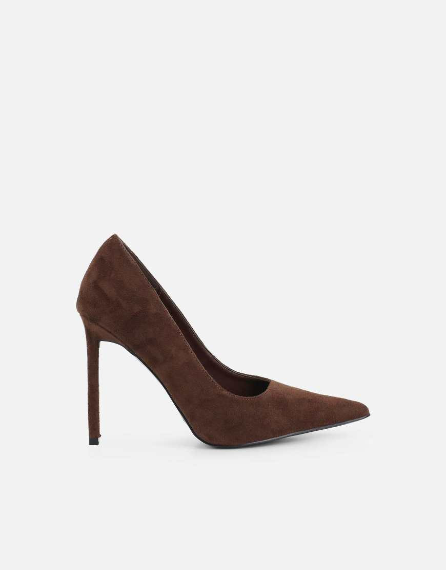 SIMMI Shoes Sid brown suede court shoes in brown suede | ASOS (Global)