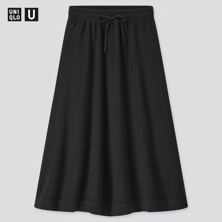 UNIQLO Women's U Merino-Blend Flare Skirt, Black, S | UNIQLO (US)