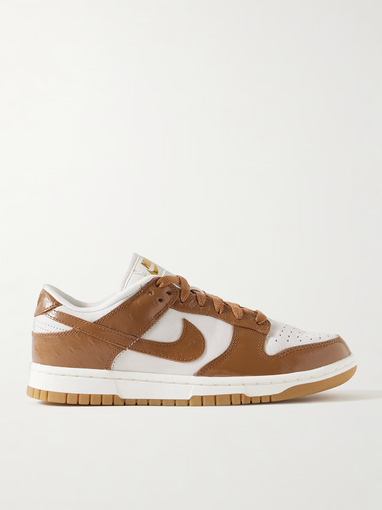 Nike - Dunk Low Lx Nbhd Smooth And Textured-leather Sneakers - Brown | NET-A-PORTER (US)