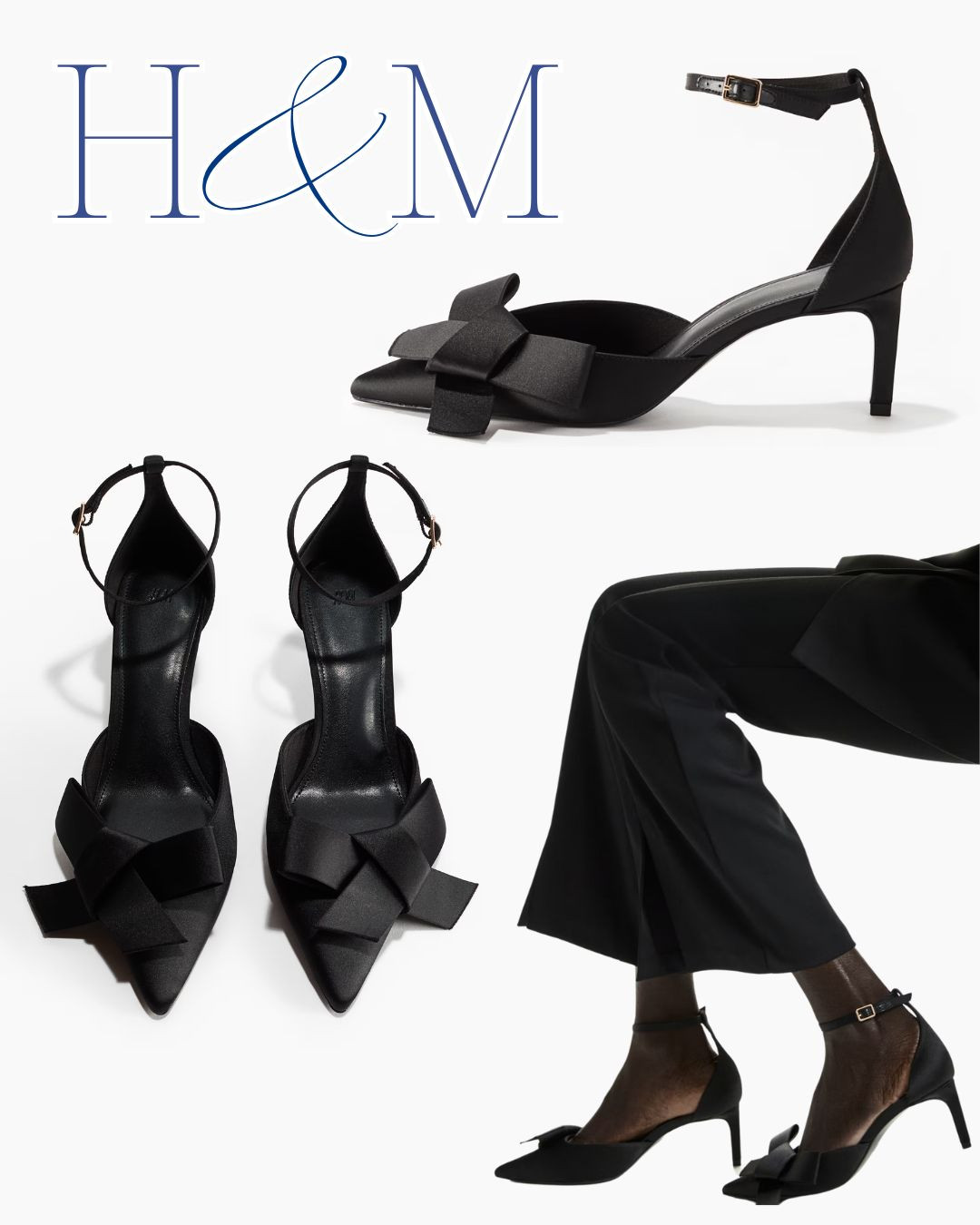 Classic wardrobe staples from H&M that make everyday style effortless. Love these satin bow-detail heels! Perfect for this holiday season

H&M sweater, fall outfit ideas, casual chic style, minimal wardrobe, navy sweater, capsule collection 

 #LTKHoliday #LTKFindsUnder50 #LTKStyleTip