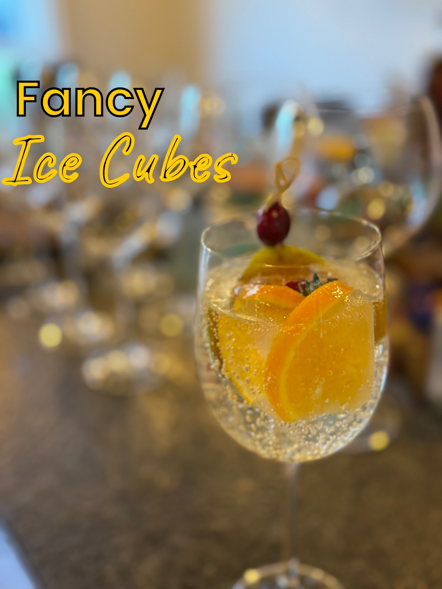 Take your cocktails/mocktails to the next level with fancy ice cubes. These ice cubes have sliced oranges around the outside and a cranberry in the middle. Get creative!! #homedecor 

#LTKHome