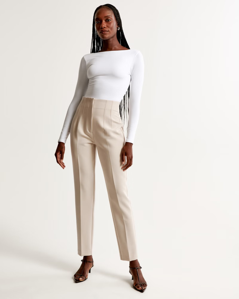 Women's Slim Straight Tailored Pant | Women's Bottoms | Abercrombie.com | Abercrombie & Fitch (US)