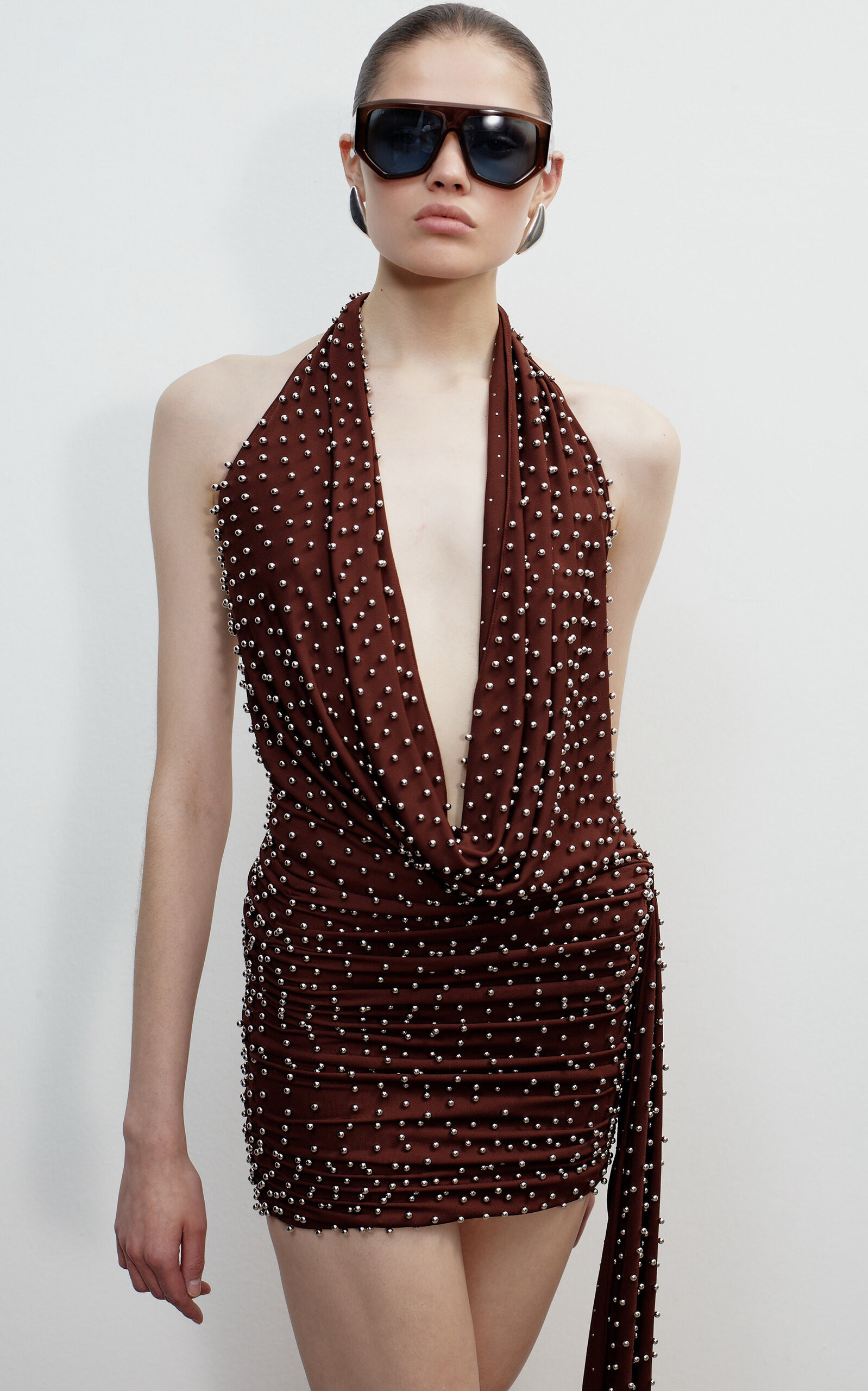 The New Arrivals Ilkyaz Ozel Agel Plunging Top - Moda Operandi | Moda Operandi (Global)