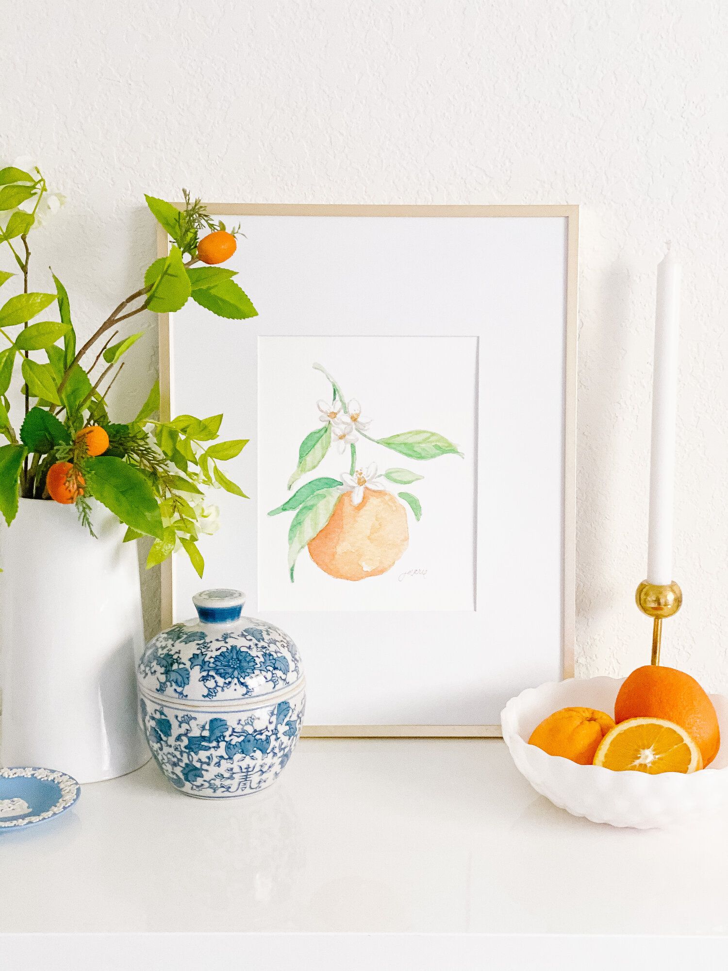 Watercolor Orange Art Print — Simply Jessica Marie | Simply Jessica Marie