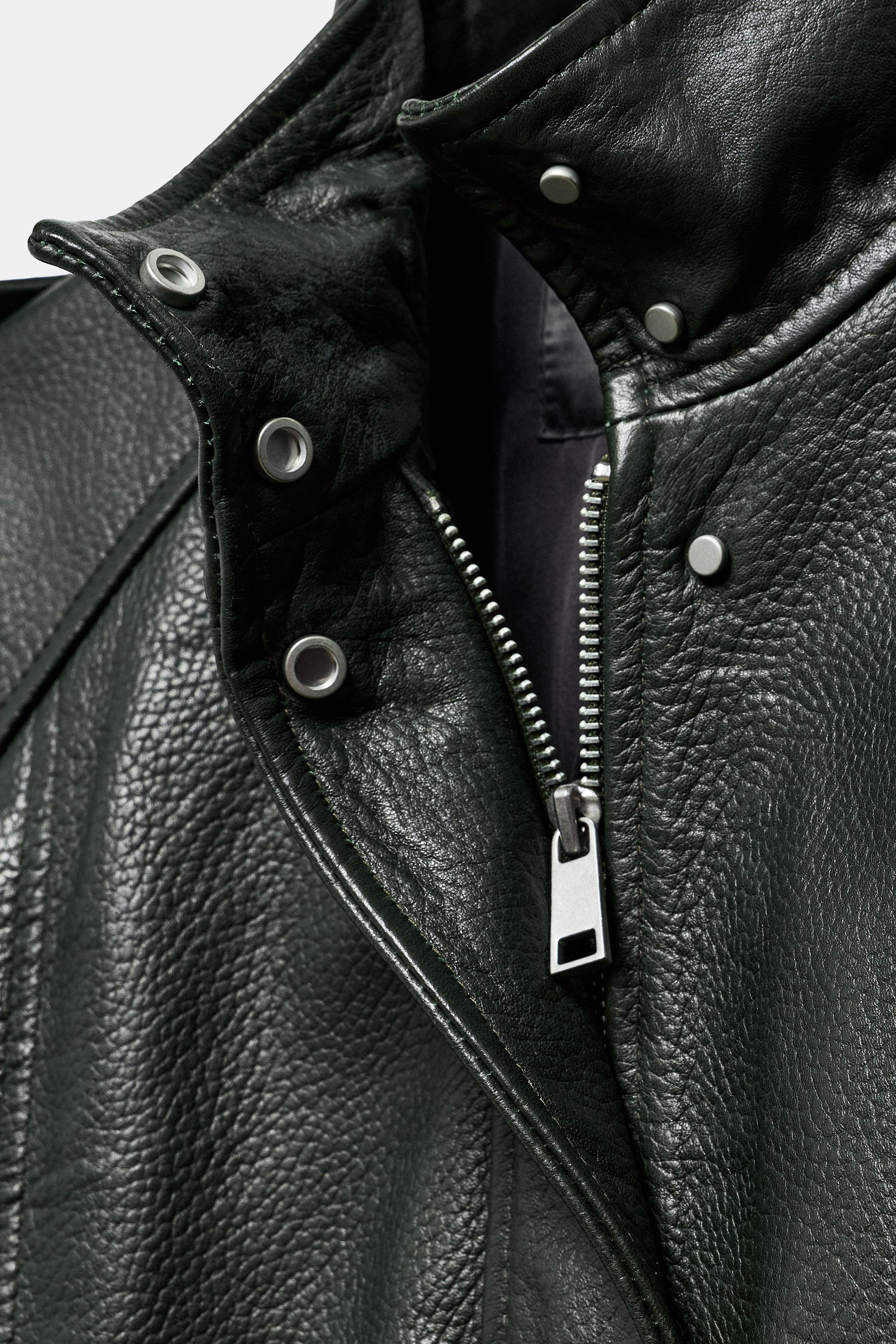 ZW COLLECTION LIMITED EDITION LEATHER BOMBER JACKET | Zara UK