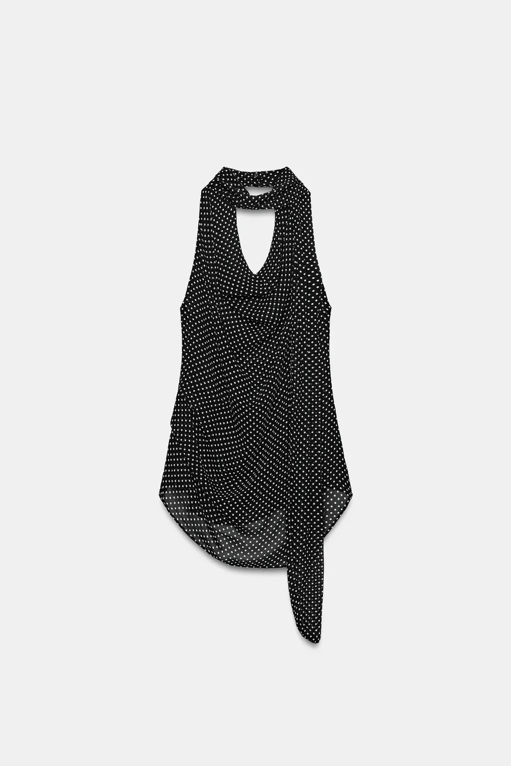 ZW COLLECTION HALTER NECK DOT TOP | Zara UK