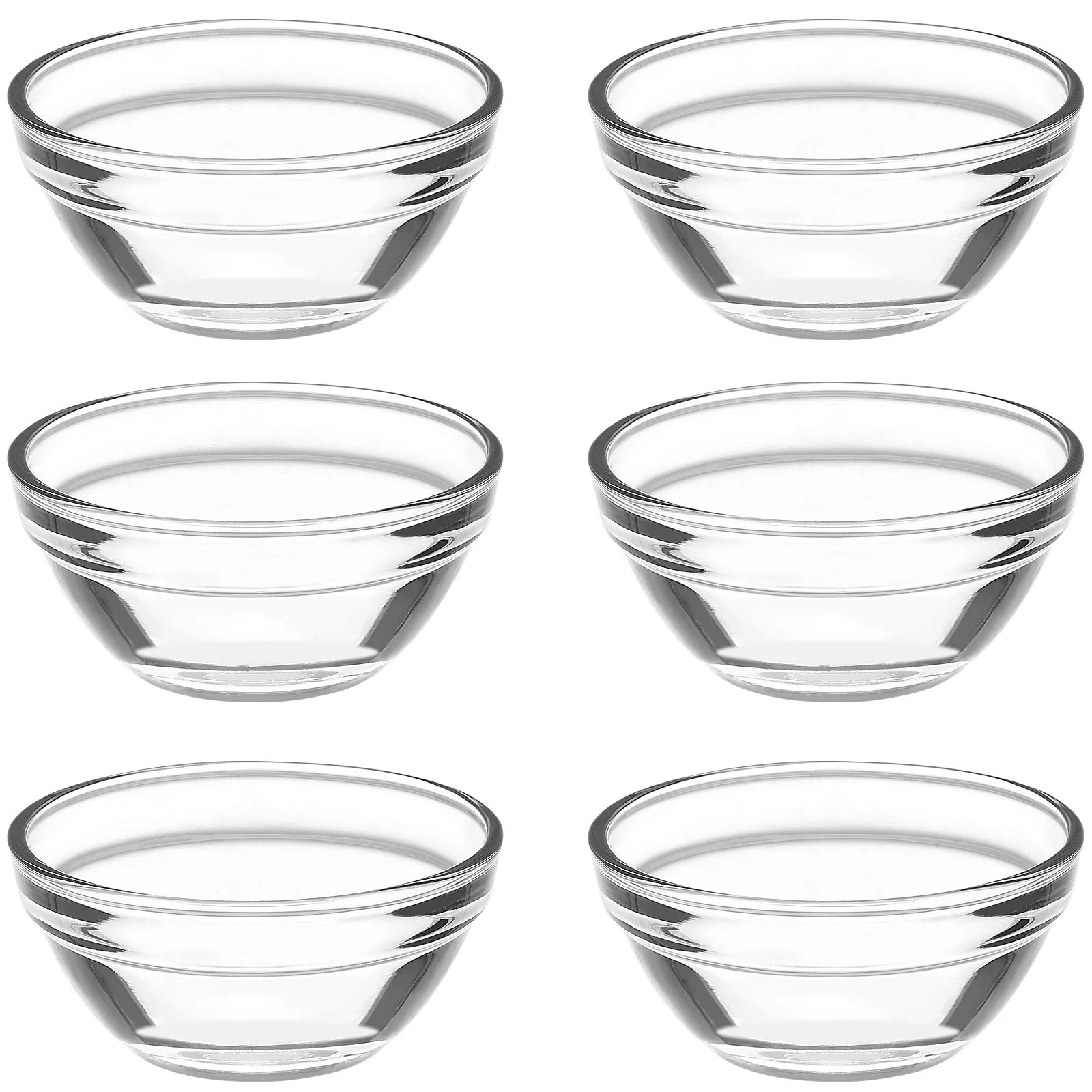 Frcolor Clear Glass Pudding Mini Dessert Tableware Bowls, 6 Pieces | Walmart (US)