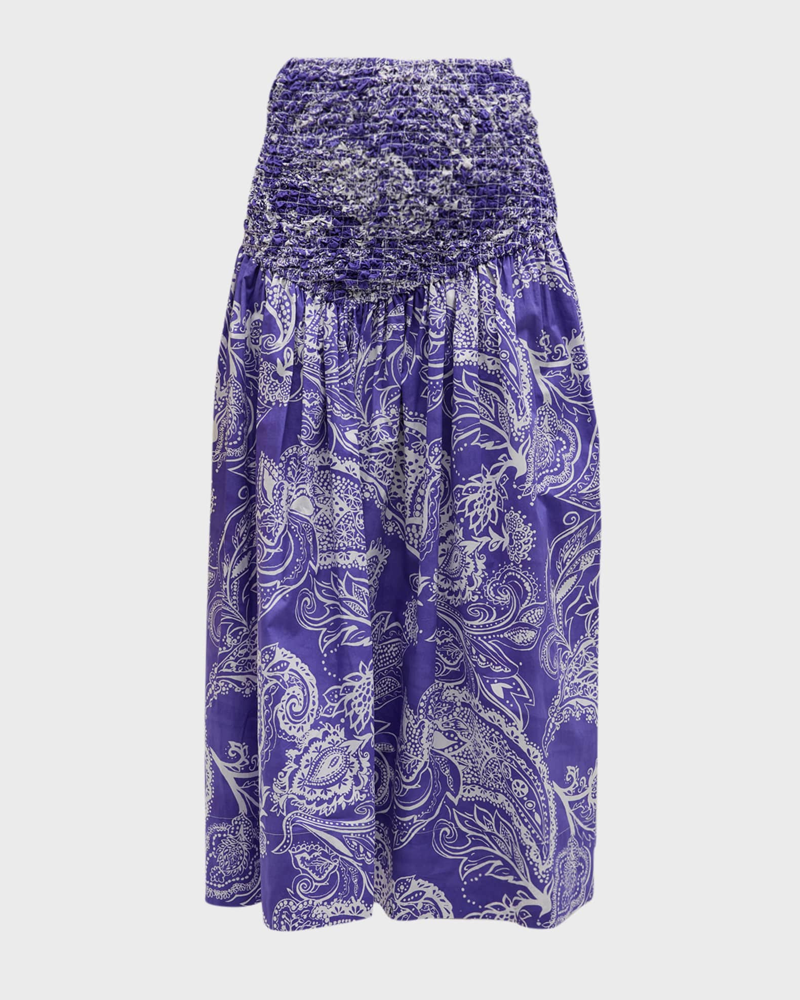 Paisley-Print Nicole Maxi Skirt | Neiman Marcus