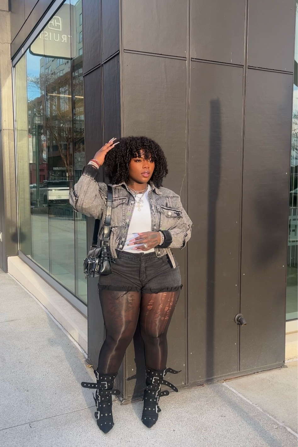 Outfit Inspo 🖤 You can’t go wrong with shorts and tights in the cooler weather 

#LTKmidsize #LTKstyletip #LTKbeauty