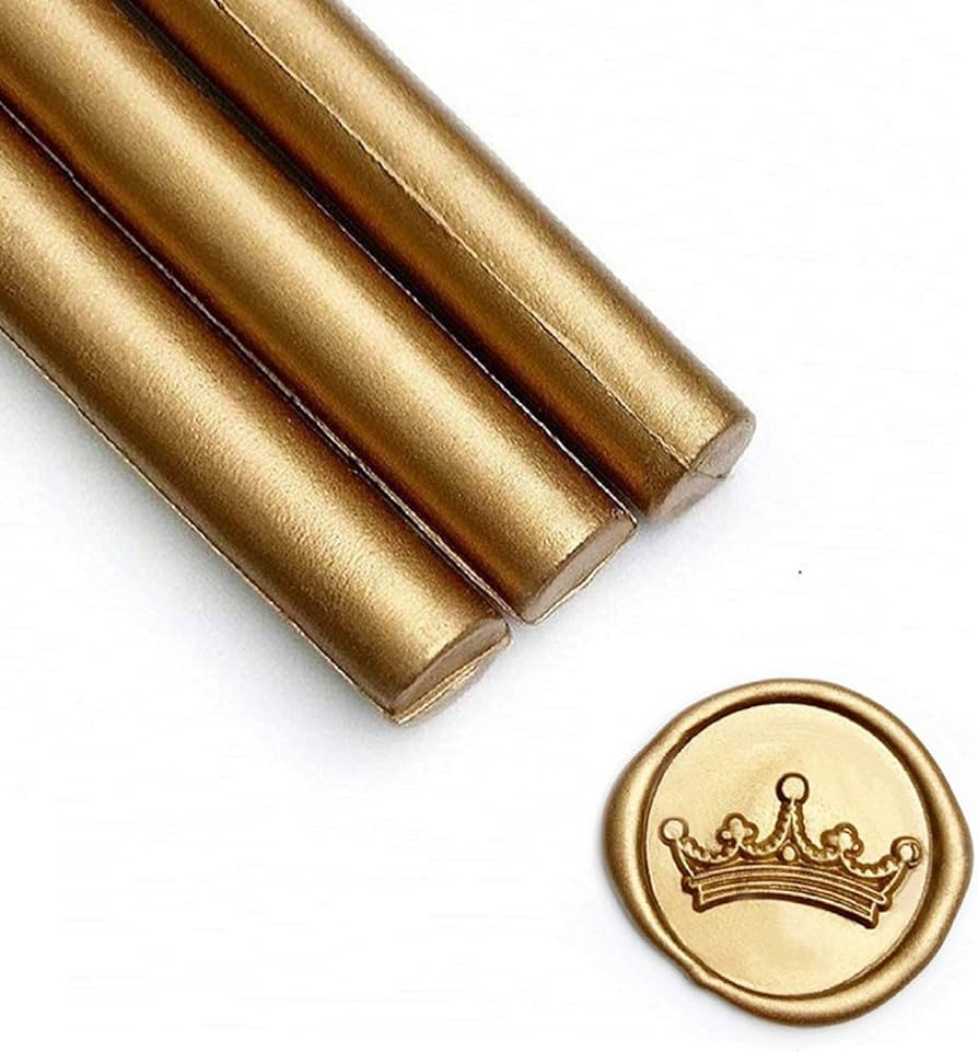 UNIQOOO Mailable Glue Gun Sealing Wax Sticks for Wax Seal Stamp - Metallic Antique Gold, Great fo... | Amazon (US)