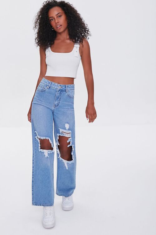 Distressed Straight-Leg Jeans | Forever 21 | Forever 21 (US)