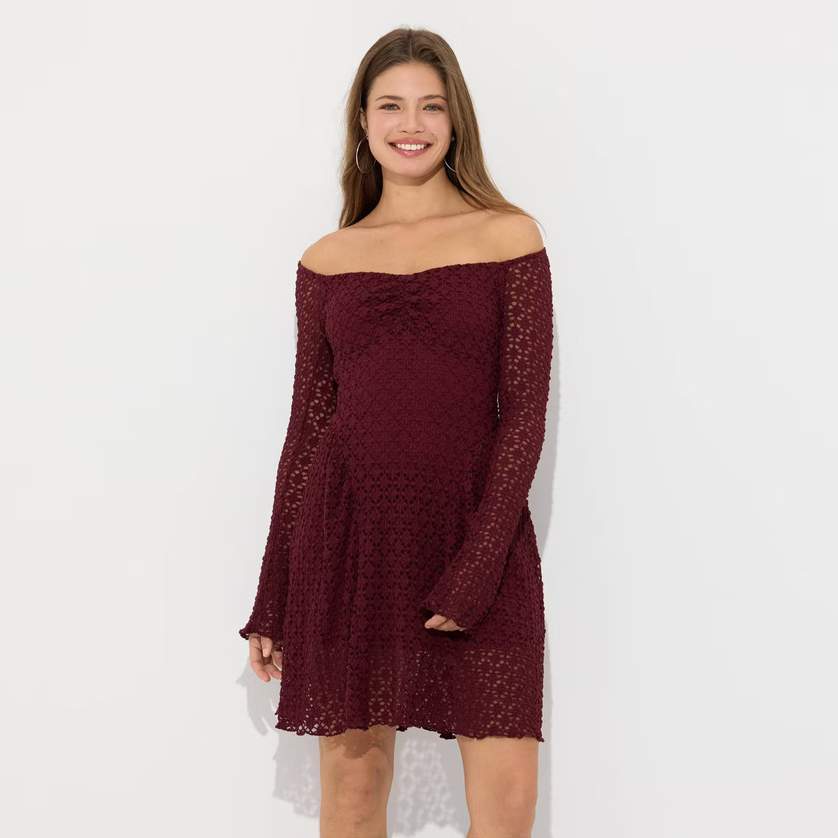 Women's Long Sleeve Lace Mini Dress - Wild Fable™ | Target