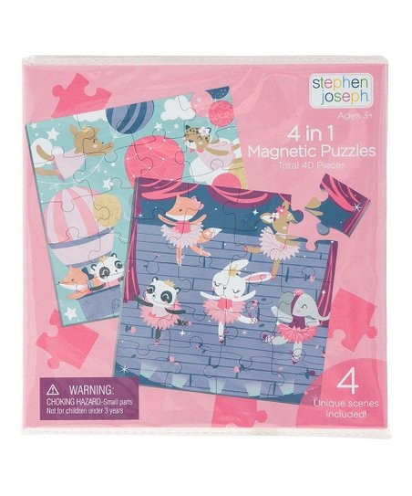 Pink & Purple Four-in-One Magnetic Puzzle Book | Zulily