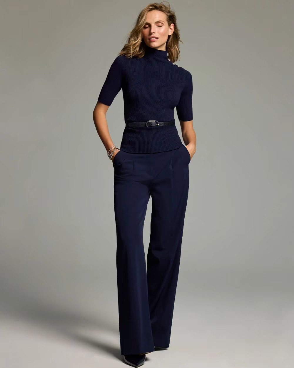 Pleated Wide Leg Pants | White House Black Market