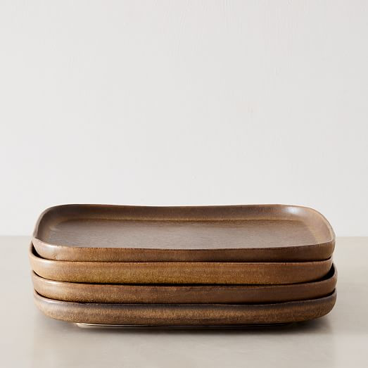 Kanto Matte Glaze Square Dinner Plate (Set of 4) | West Elm (US)