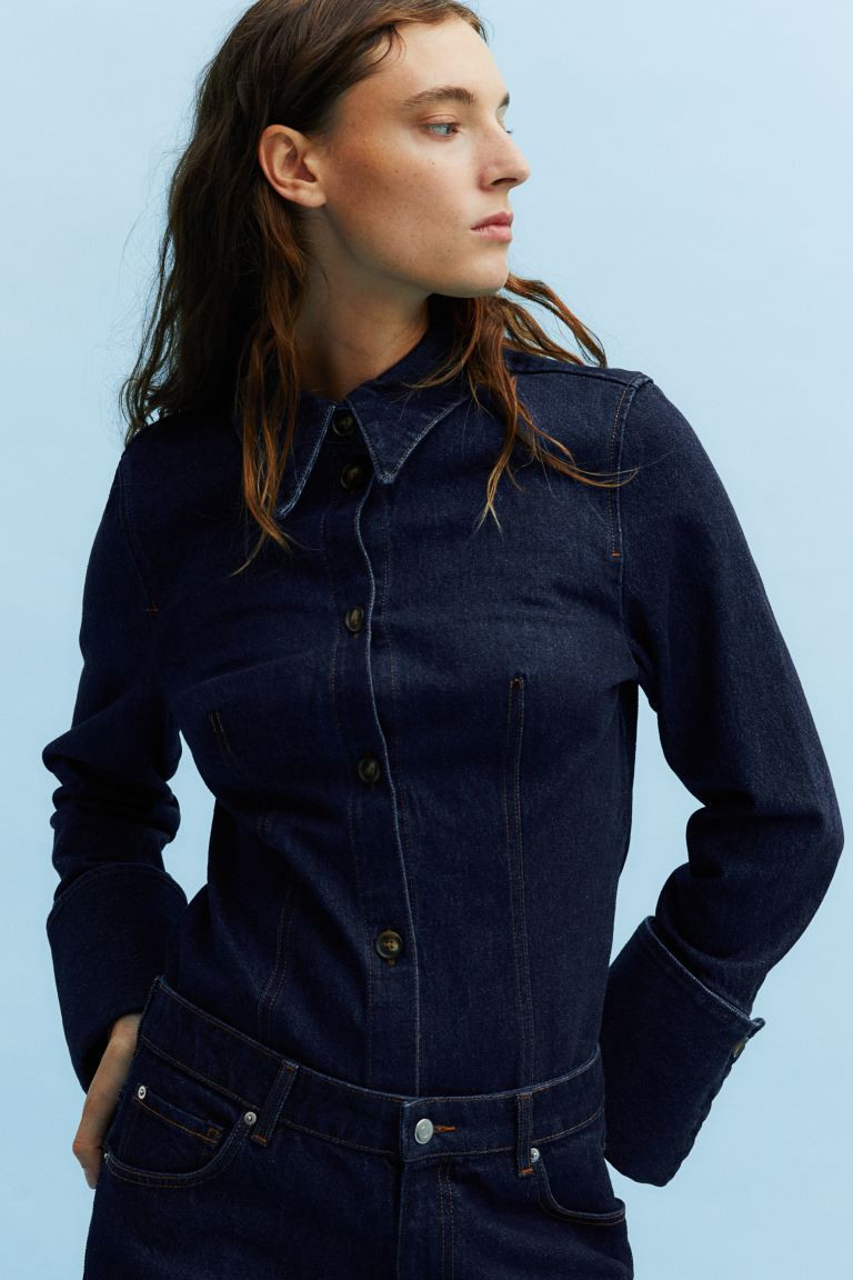 Fitted denim shirt | H&M (UK, MY, IN, SG, PH, TW, HK)