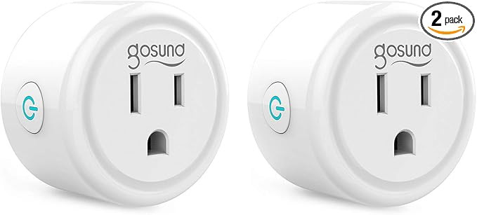Smart Plug, Gosund WiFi Outlet Mini Socket Work with Alexa and Google Home, Remote Control, No Hu... | Amazon (US)