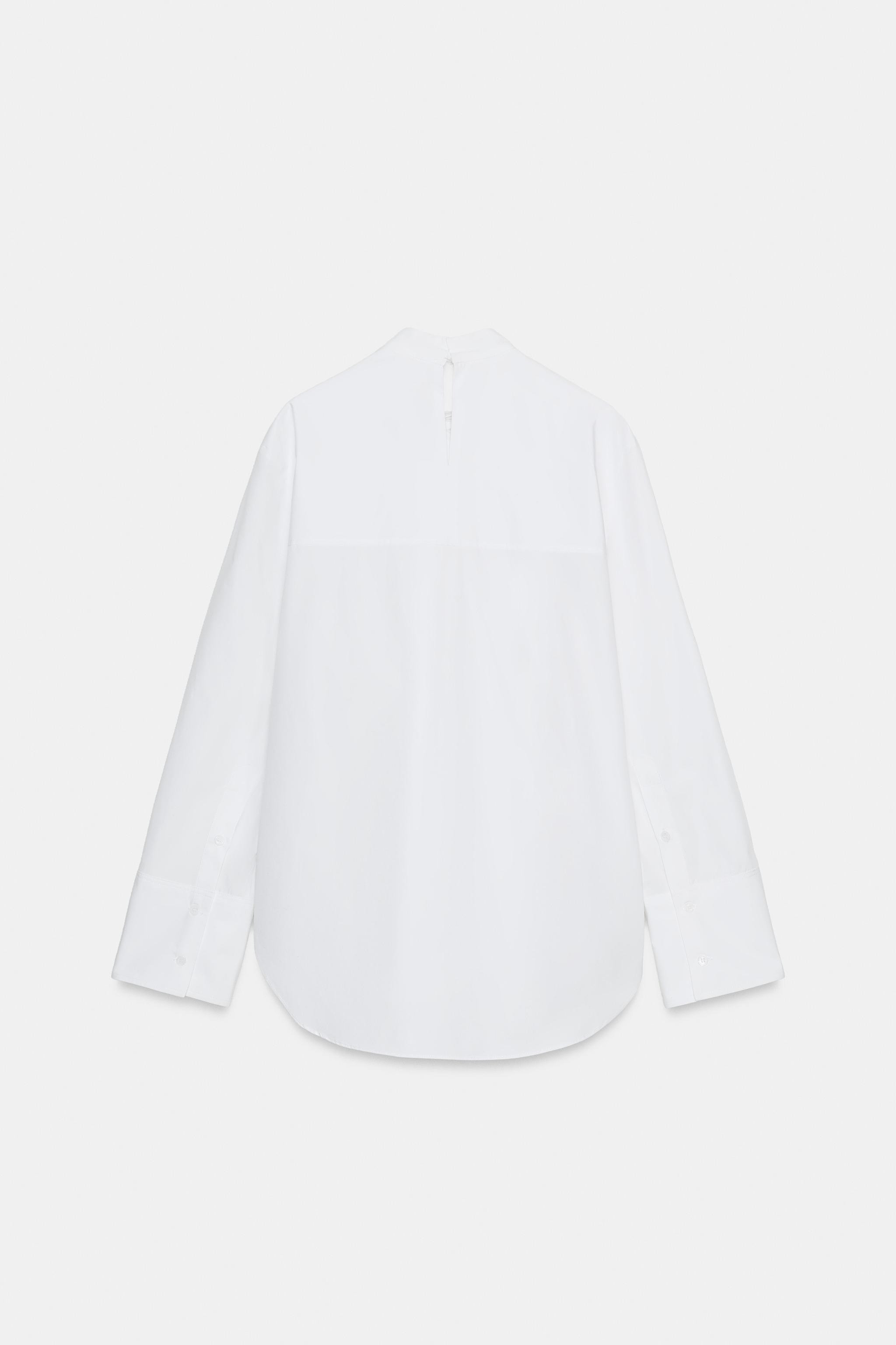 POPELINHEMD MIT SCHLEIFE ZW COLLECTION | Zara DE