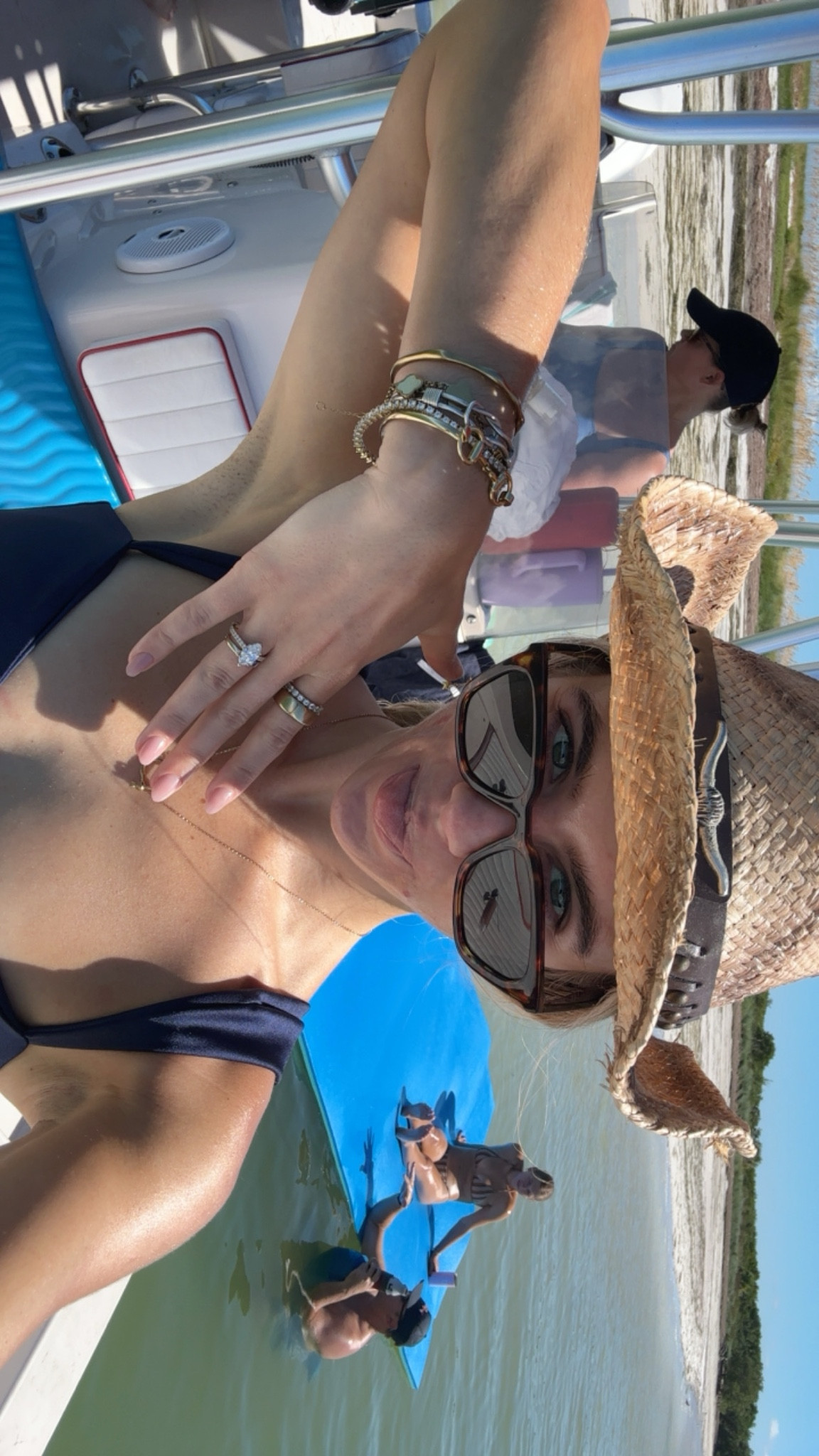 My bikini, sunglasses and my cowboy hat from my boat day  

#LTKSwim #LTKSeasonal #LTKStyleTip