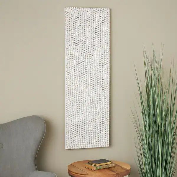 White Wooden Handmade Abstract Spotted Panel Geometric Wall Decor - Bed Bath & Beyond - 39057276 | Bed Bath & Beyond