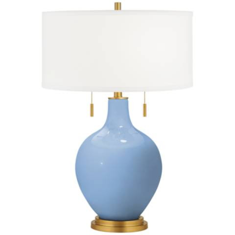 Placid Blue Toby Brass Accents Table Lamp - #95T09 | Lamps Plus | Lamps Plus