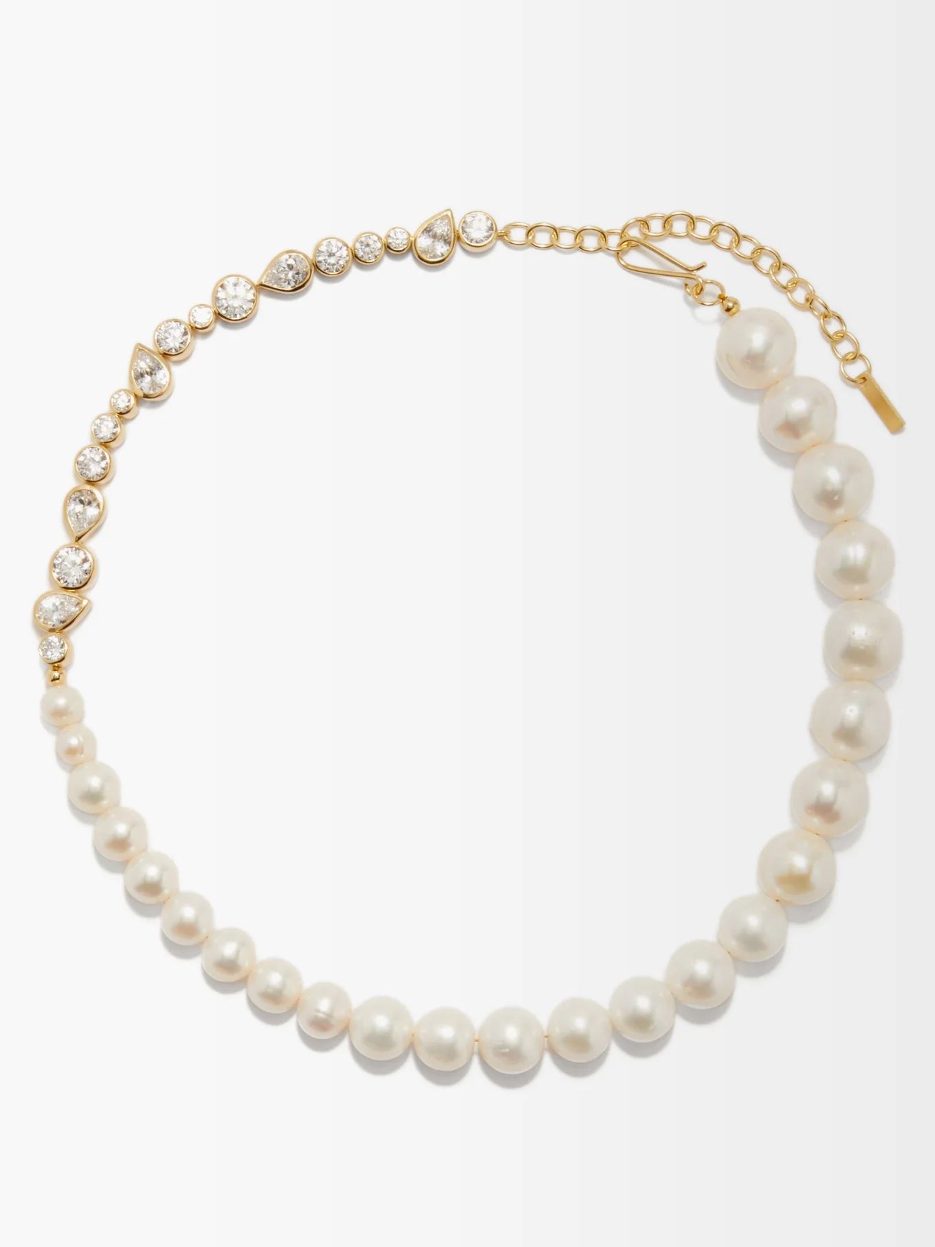 Pearl, crystal & 14kt gold-vermeil choker necklace | Completedworks | Matches (US)