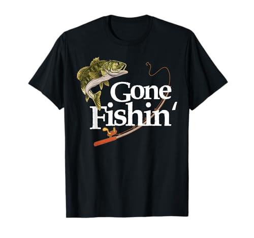 Gone Fishin' Apparel Fisherman Lover Angler Fish T-Shirt | Amazon (US)