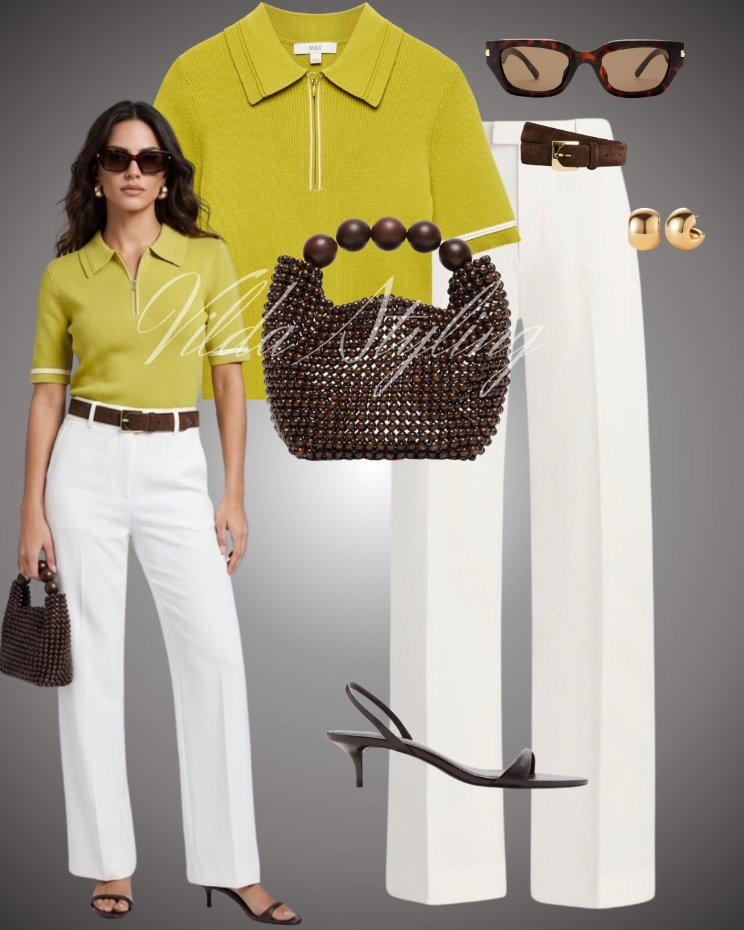 Chic Lime & Neutral Summer Styling ☀️✨
The perfect blend of vibrant color and classic tailoring! This lime green zip-up polo knit pairs beautifully with crisp white wide-leg trousers for an effortless, sophisticated look. Grounded with rich brown suede and wooden textures, it’s the ultimate outfit for brunch, vacation, or a stylish day out.
#SummerChic #OldMoneyAesthetic #QuietLuxury #SummerOutfits #ColorBlocking #CapsuleWardrobe

#LTKspring #LTKsummer #LTKeurope
