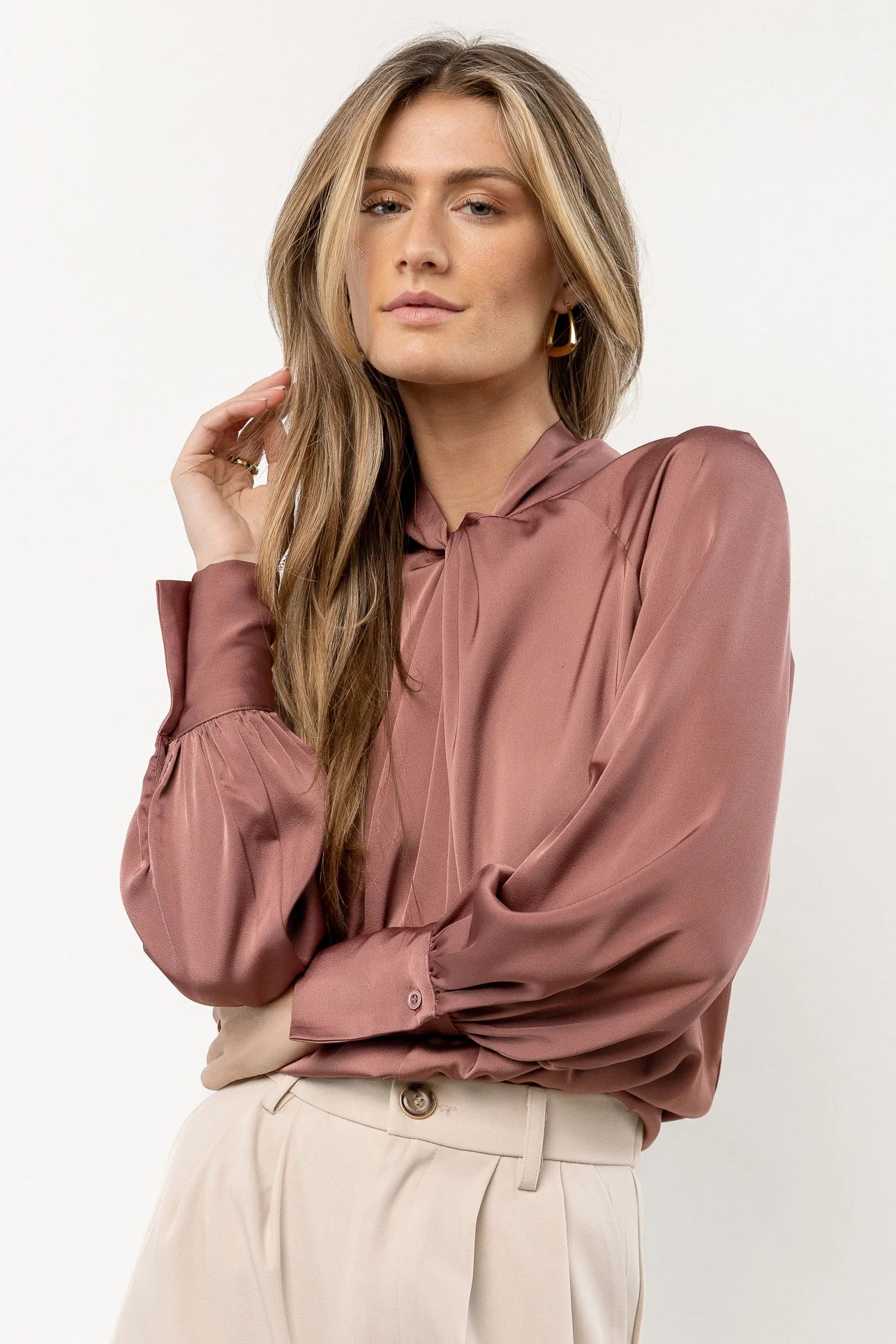 Charli Blouse in Mauve | Bohme