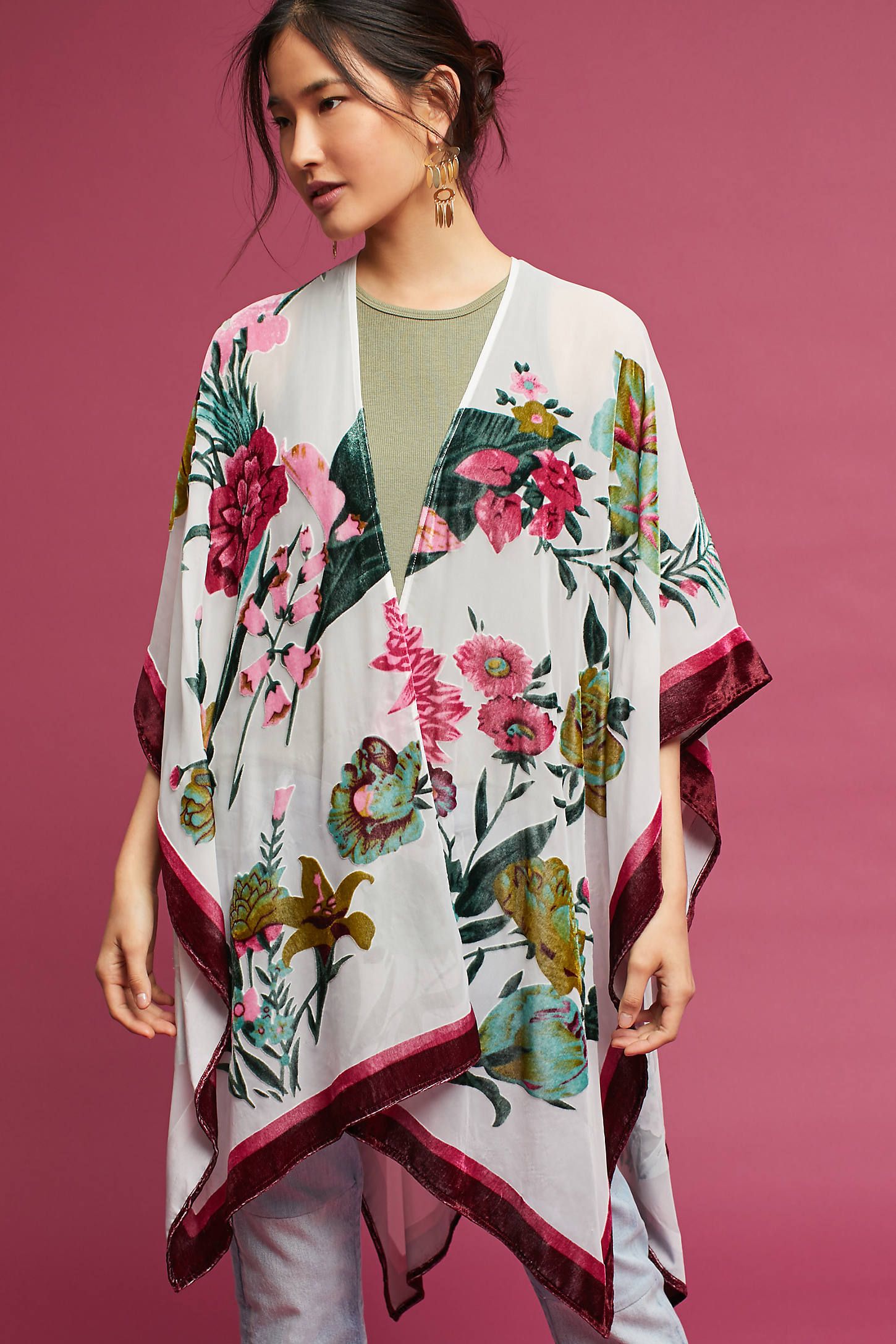 Velvet Ruana Kimono | Anthropologie (US)