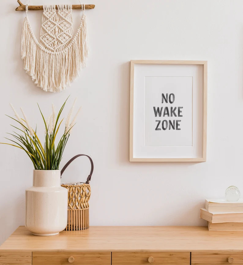 No Wake Zone Print Surf Nursery Decor Printable Quote Wall | Etsy | Etsy (US)