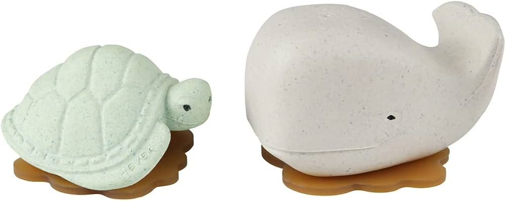 Hevea Squeeze'n'Splash Whale & Turtle Bath Toys Gift Set - Bath Toy for Babies and Toddlers - 100... | Amazon (US)