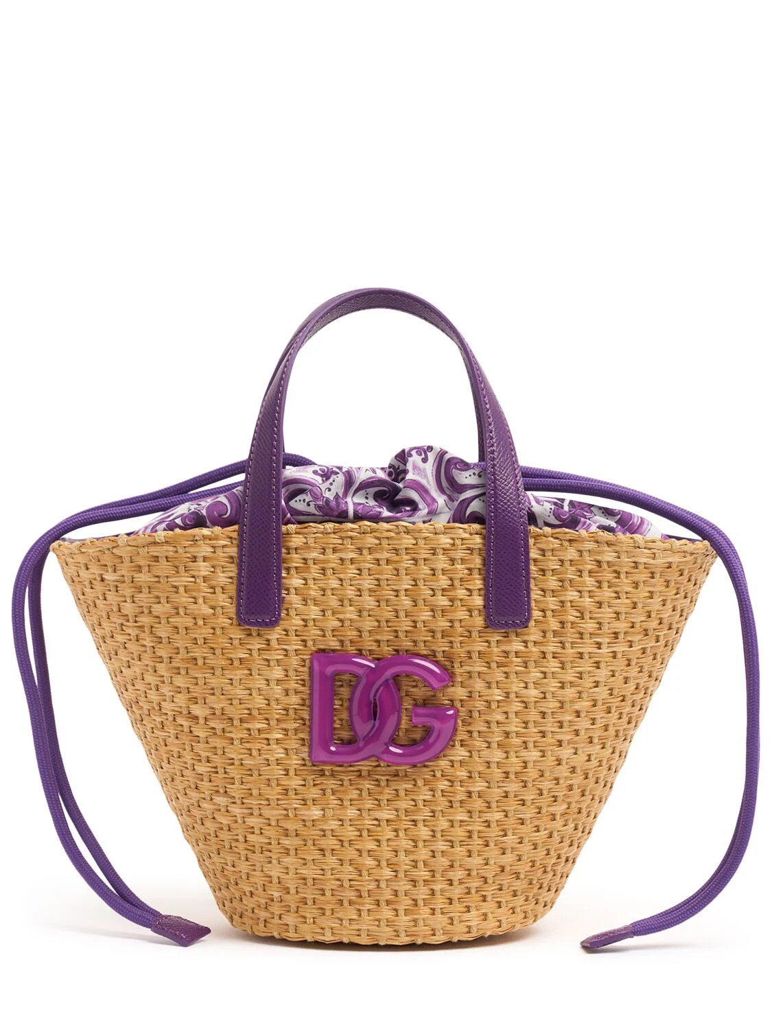 Embroidered Logo Raffia Tote Bag | Luisaviaroma