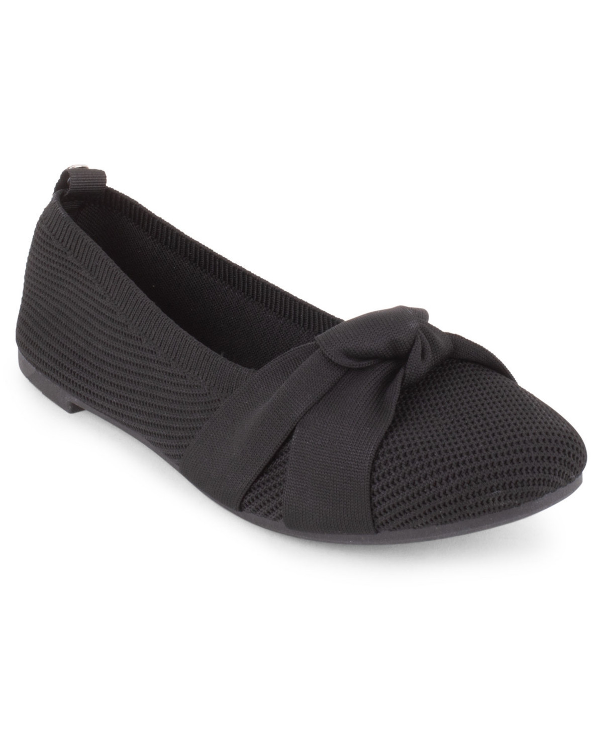 Tahari Women's Lorient Knit Slip-On Flats - Black | Macy's