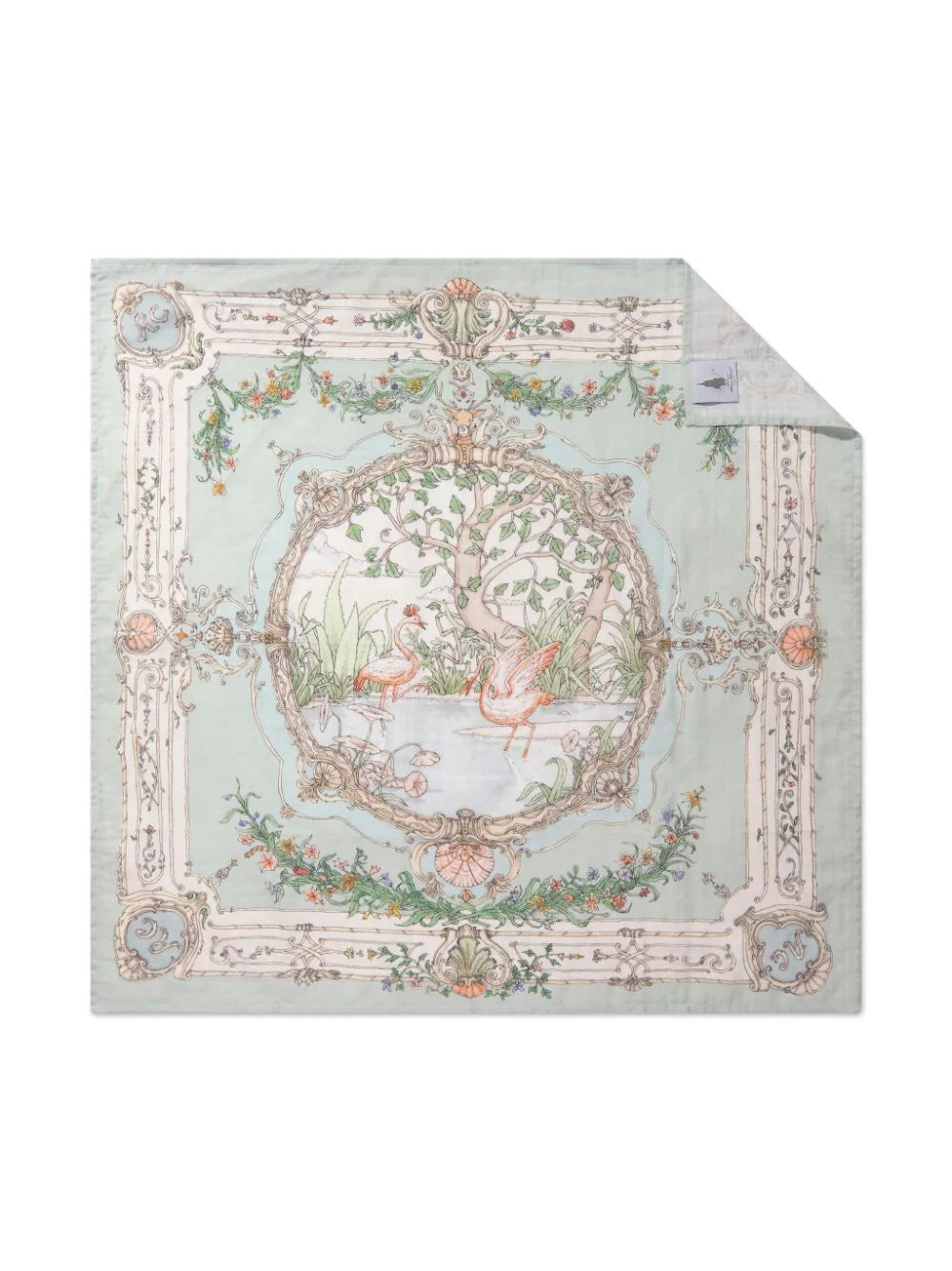 Atelier Choux Tapestry-print cotton blanket and gift box (set of two) - Blue | Farfetch Global