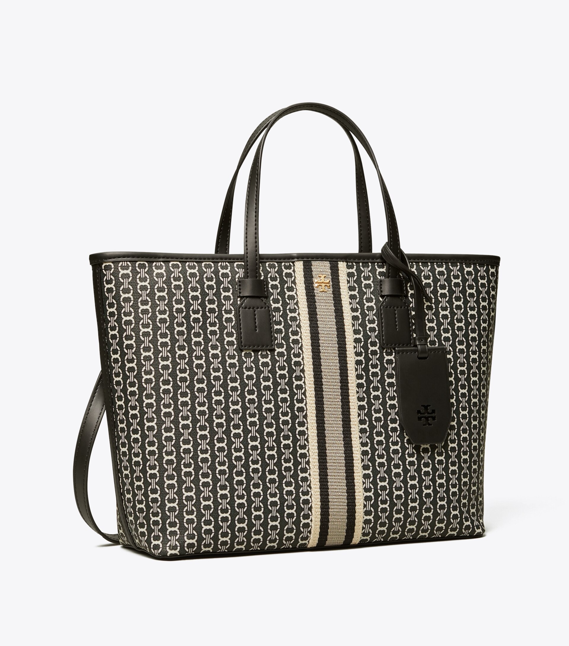 Gemini Link Canvas Small Top-Zip Tote Bag | Tory Burch (US)