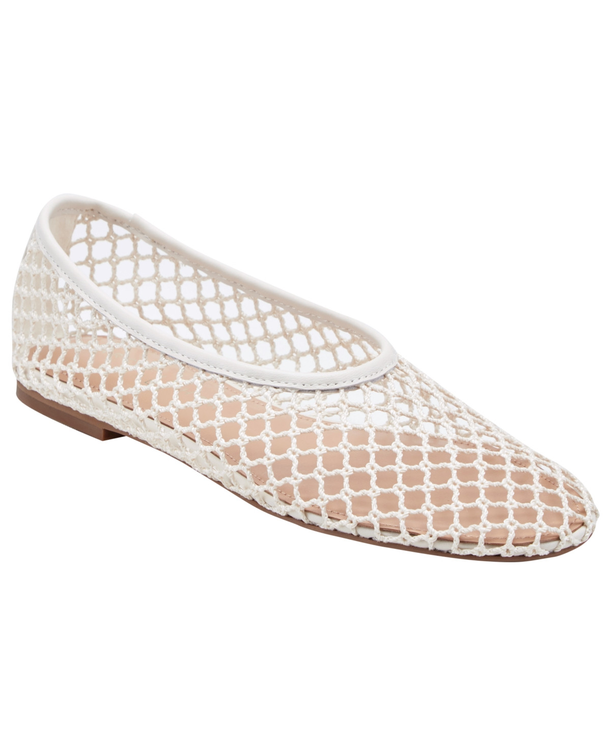 Marc Fisher Ltd Women's Jazlyn Mesh Slip-On Flats - Cream Mesh/Leather | Macy's