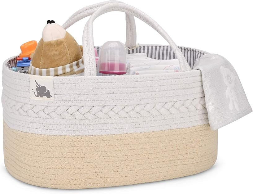 Giggles by Baby - Baby Diaper Caddy Organizer – Large Nursery Storage Bin and Car Organizer for... | Amazon (US)