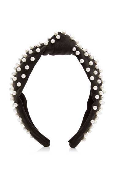 Pearl-Embellished Velvet Headband | Moda Operandi (Global)